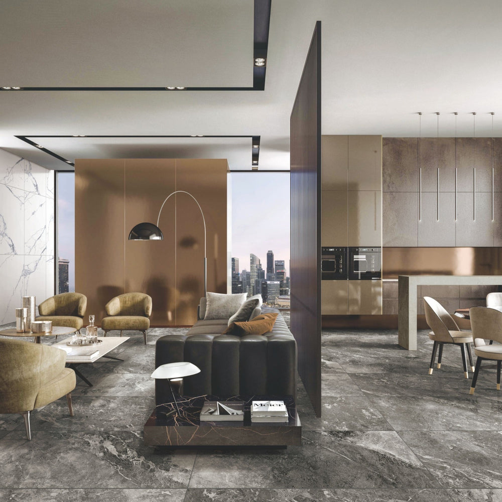 MUSES MISTERY DARK GREY MATTE 300X600MM RECTANGULAR TILE (PER BOX)