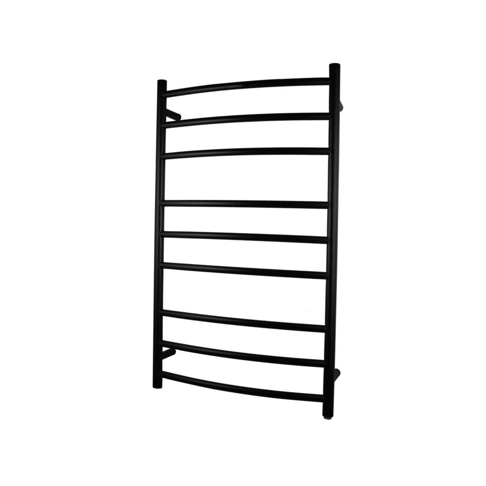 NORICO 9-BAR ROUND LADDER HEATED TOWEL RAIL 1030MM BLACK