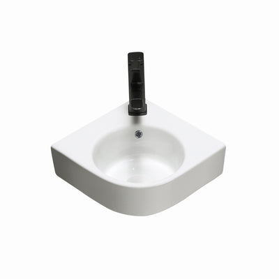 INFINITY WALL HUNG CERAMIC BASIN GLOSS WHITE 440MM