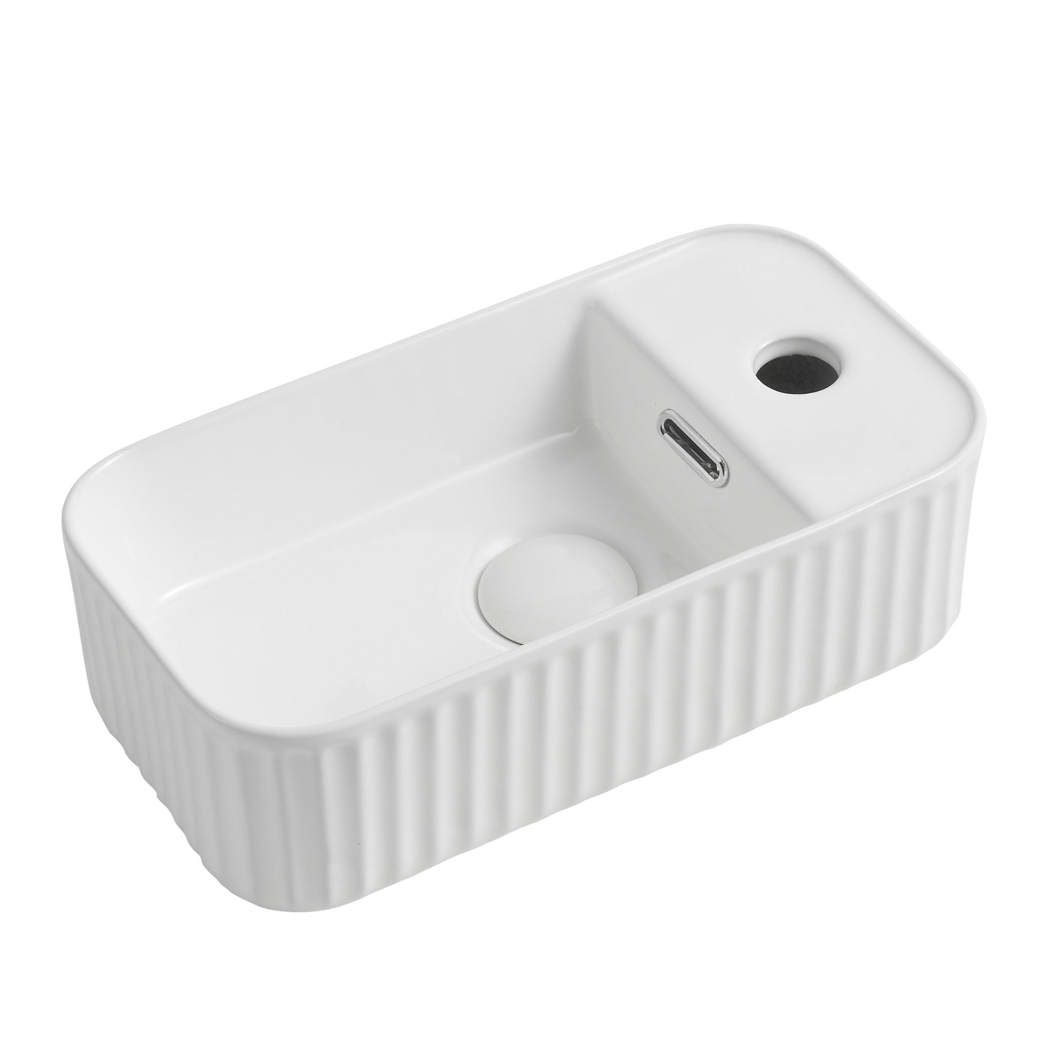 INFINITY ABOVE COUNTER CERAMIC BASIN GLOSS WHITE 360MM