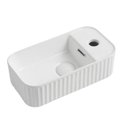 INFINITY ABOVE COUNTER CERAMIC BASIN GLOSS WHITE 360MM