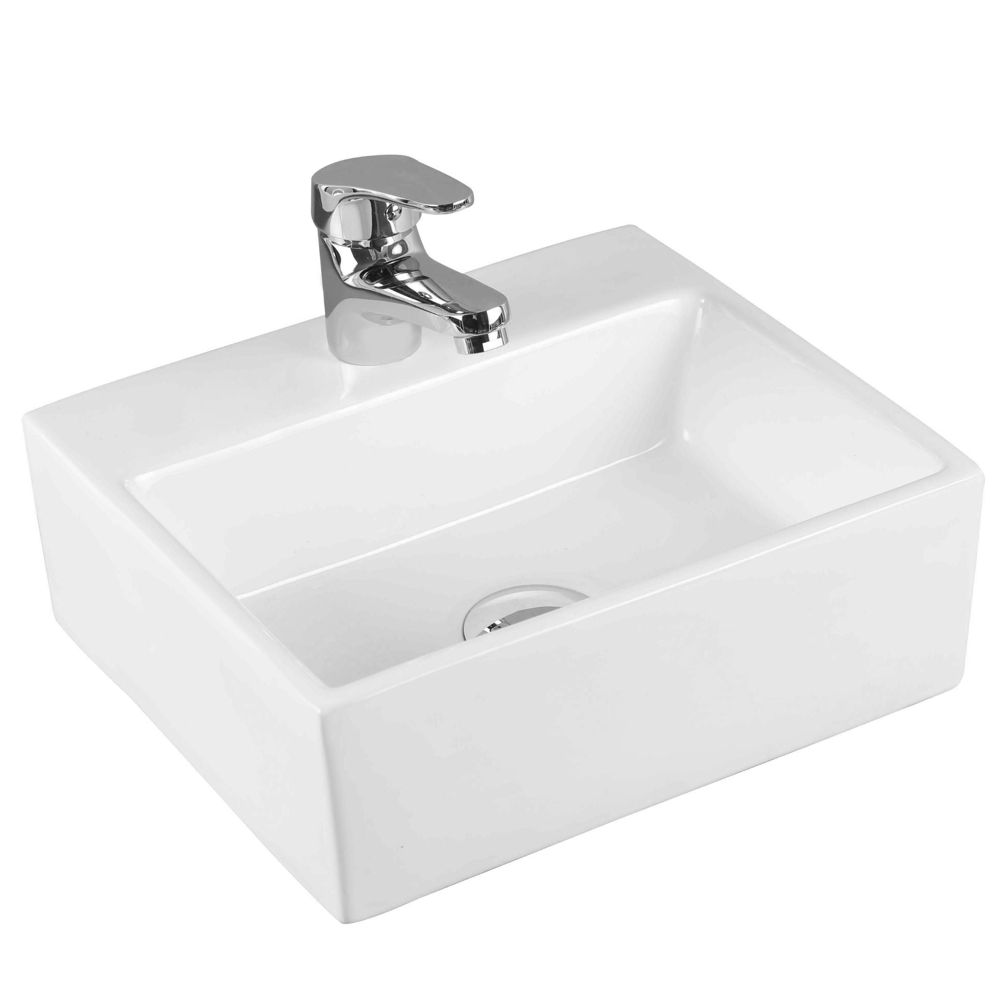 INFINITY ABOVE COUNTER CERAMIC BASIN GLOSS WHITE 335MM