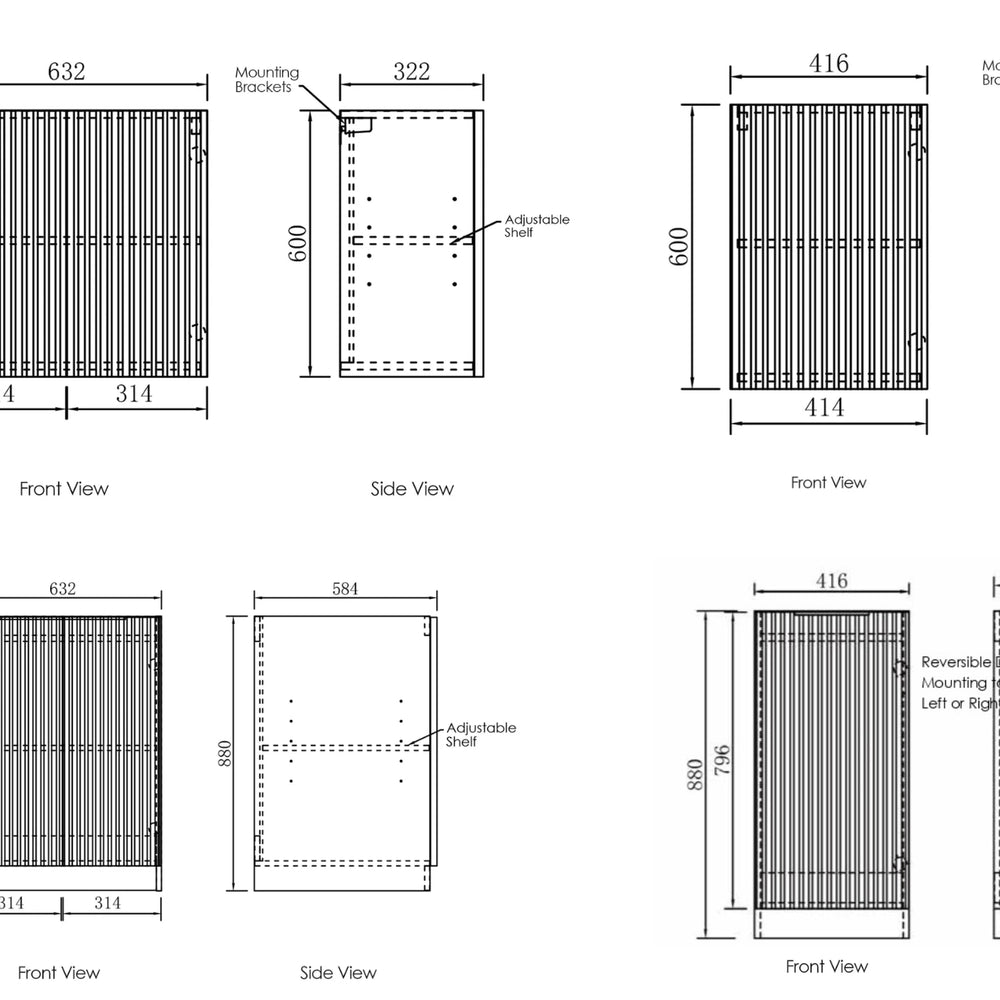 OTTI NOOSA MATTE WHITE 1715MM LAUNDRY AND WALL CABINET WITH STONE TOP & SINK (PACKAGE-C)