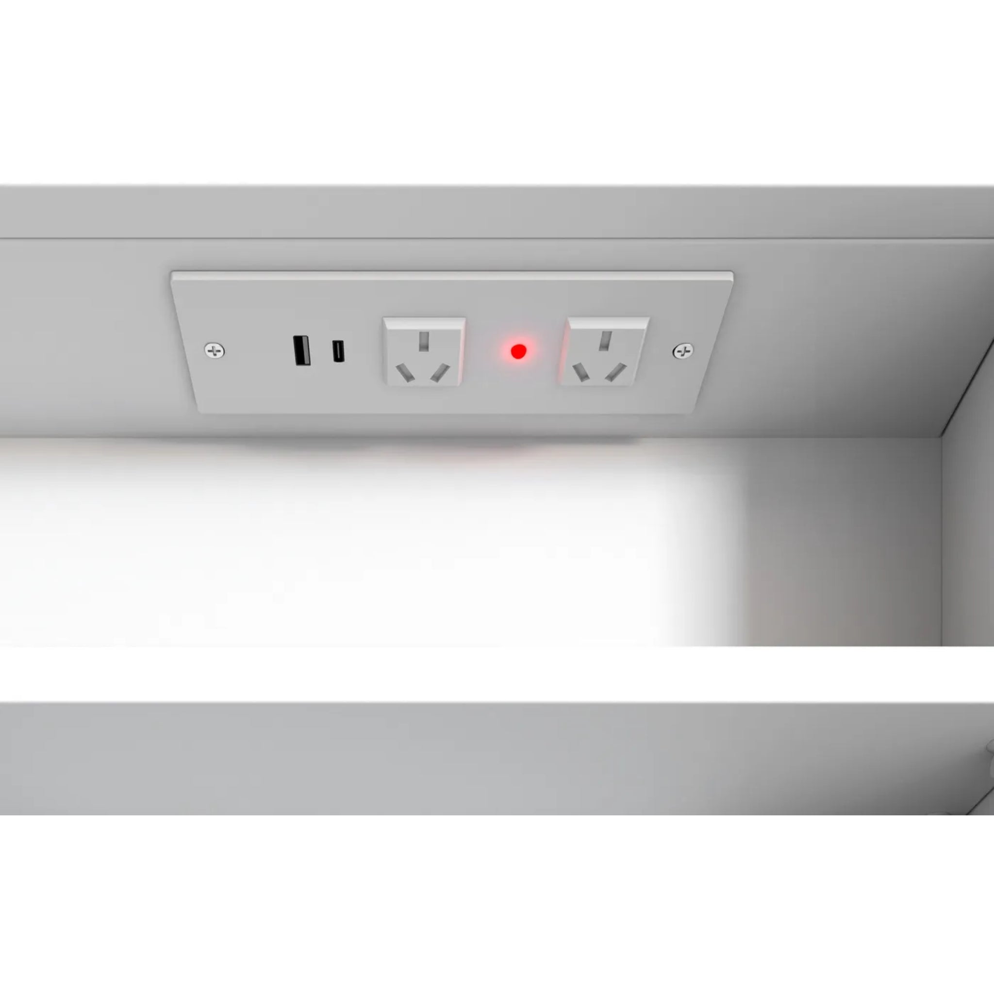 OTTI ARCHIE MATTE WHITE LED SHAVING CABINET WITH POWERPOINT 600X900MM