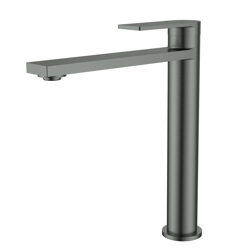 IKON RUKI HIGH RISE BASIN MIXER 256MM GUN METAL