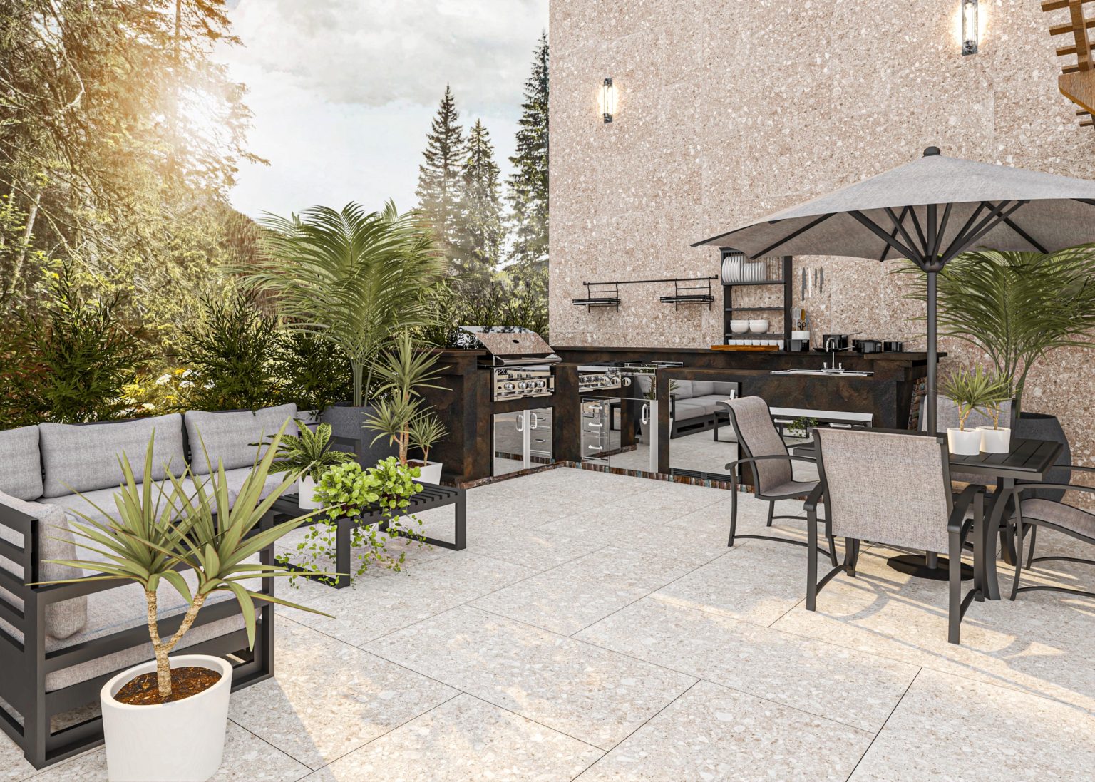 NIRO GRANITE PEDREGAL BRECCIA MATTE 300X600MM RECTANGULAR TILE (PER BOX)