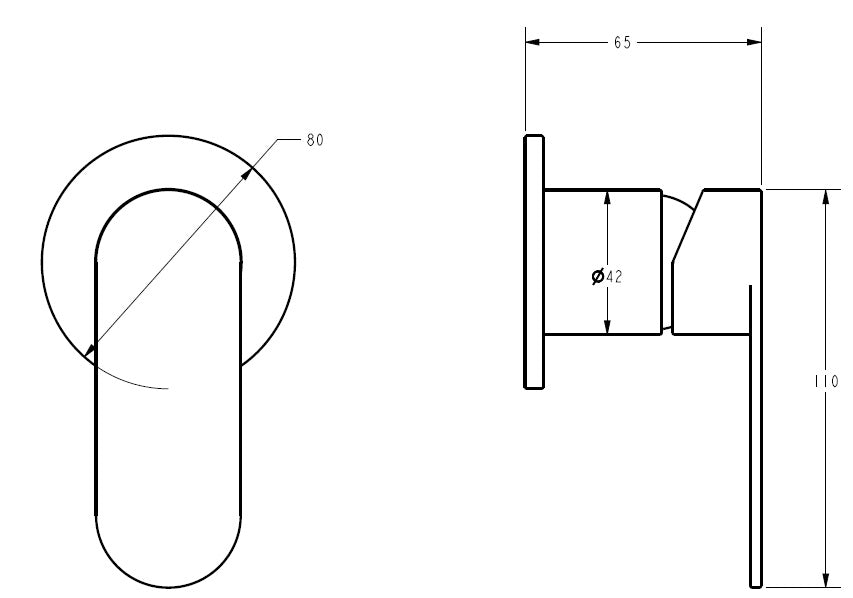 IKON SORA SS WALL MIXER TRIM KIT WITH BODY CHROME