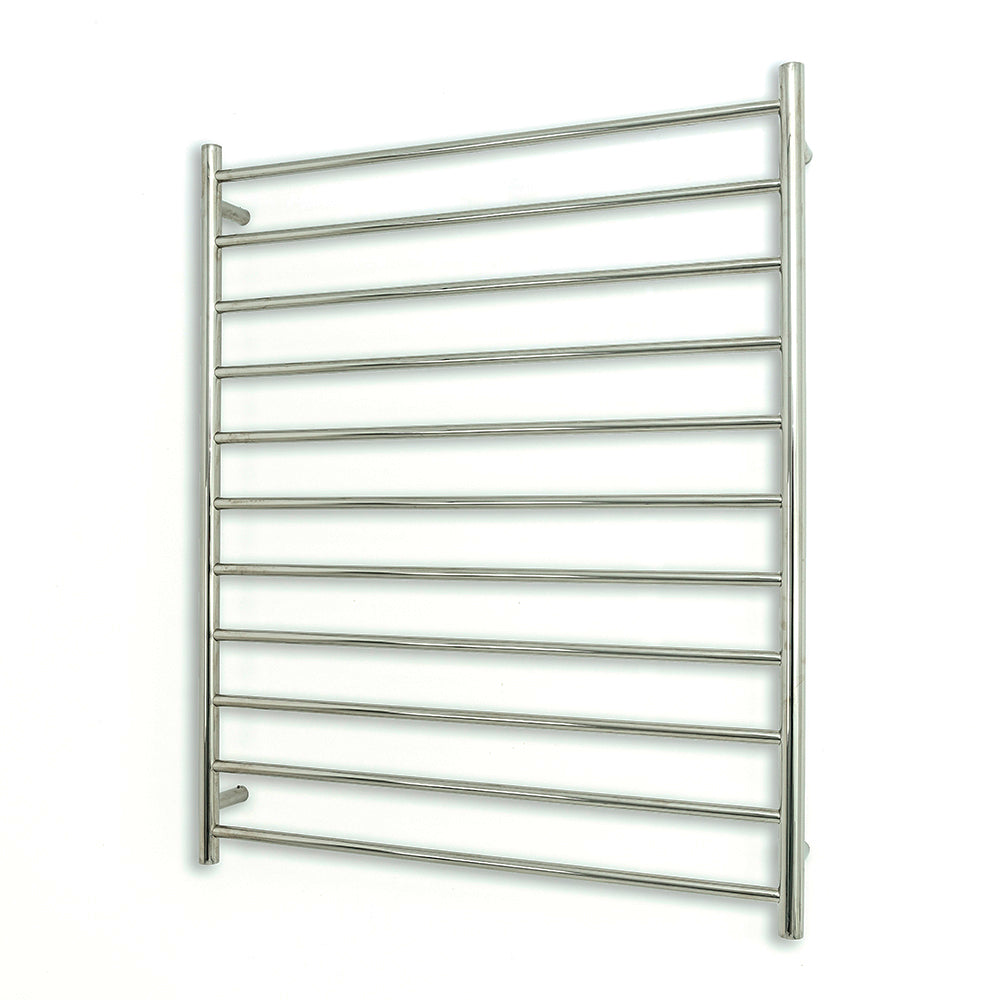 RADIANT HEATING 11-BARS ROUND HEATED TOWEL RAIL CHROME 180WATTS 900MM