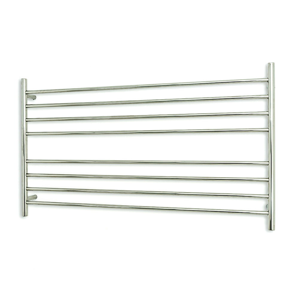 RADIANT HEATING 8-BARS ROUND HEATED TOWEL RAIL CHROME 180WATTS 1300MM