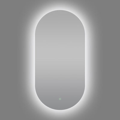 AQUAPERLA OVAL LED FRAMELESS MIRROR 500X1000MM