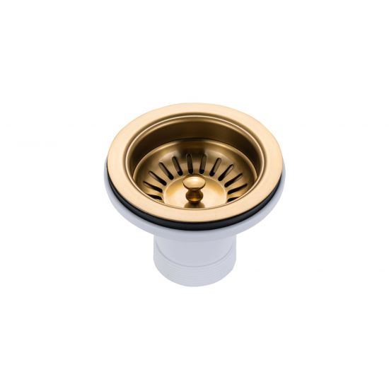 AQUAPERLA T304 HANDMADE SINGLE BOWL LAUNDRY SINK BRUSHED GOLD 510MM