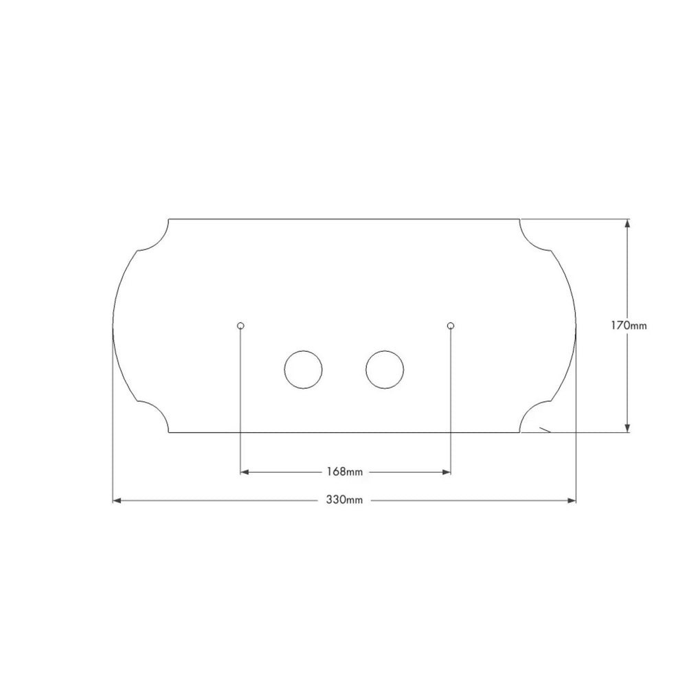 TURNER HASTINGS CLAREMONT MECHANICAL FLUSH PLATE 330MM CHROME
