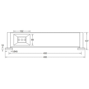 JOHNSON SUISSE VENEZIA VENEZIA METAL SHELF 450MM BRUSHED BRASS