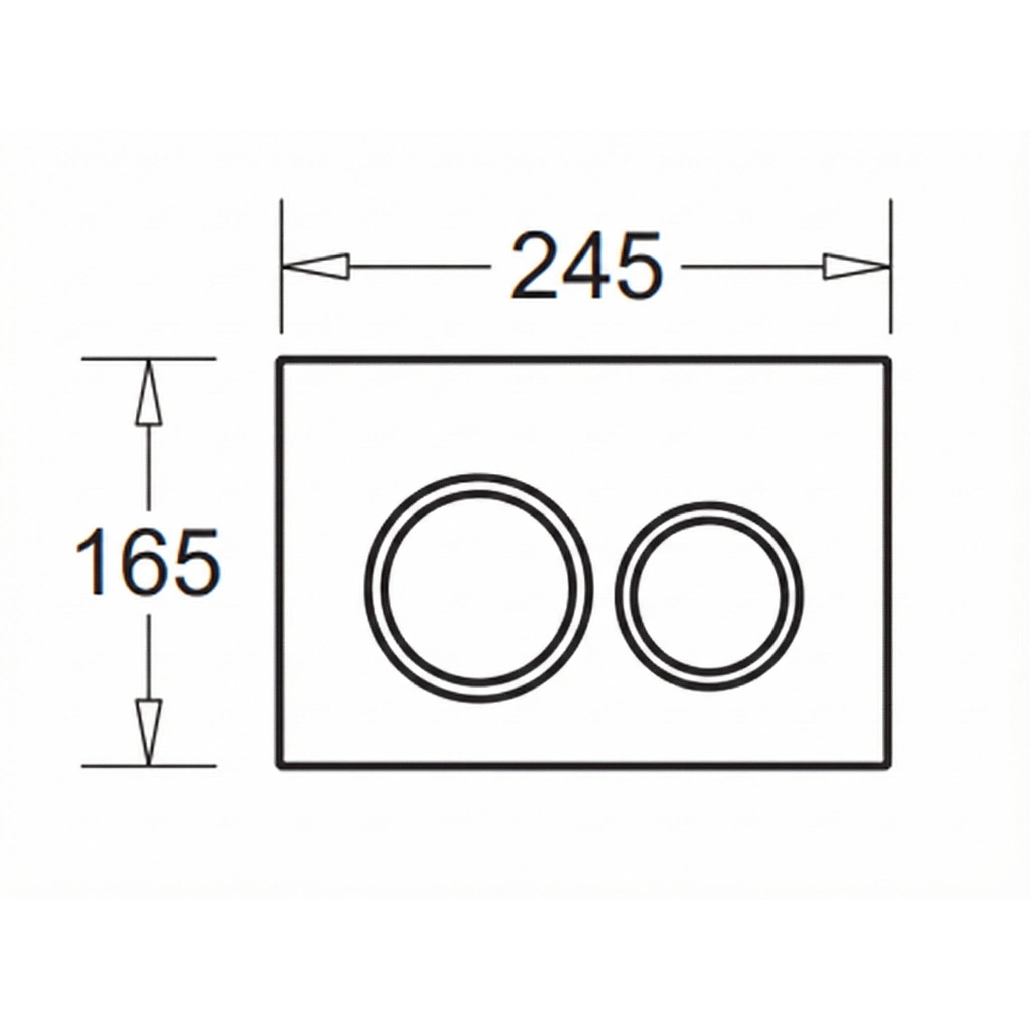 JOHNSON SUISSE IN-WALL ECONOFLUSH CIRCLE FLUSH BUTTON 245MM BLACK