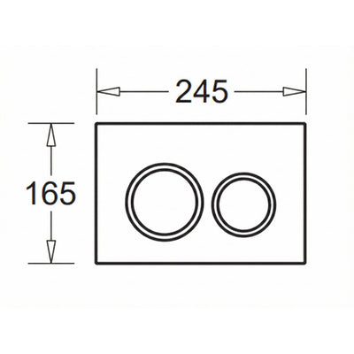 JOHNSON SUISSE IN-WALL ECONOFLUSH CIRCLE FLUSH BUTTON 245MM BLACK
