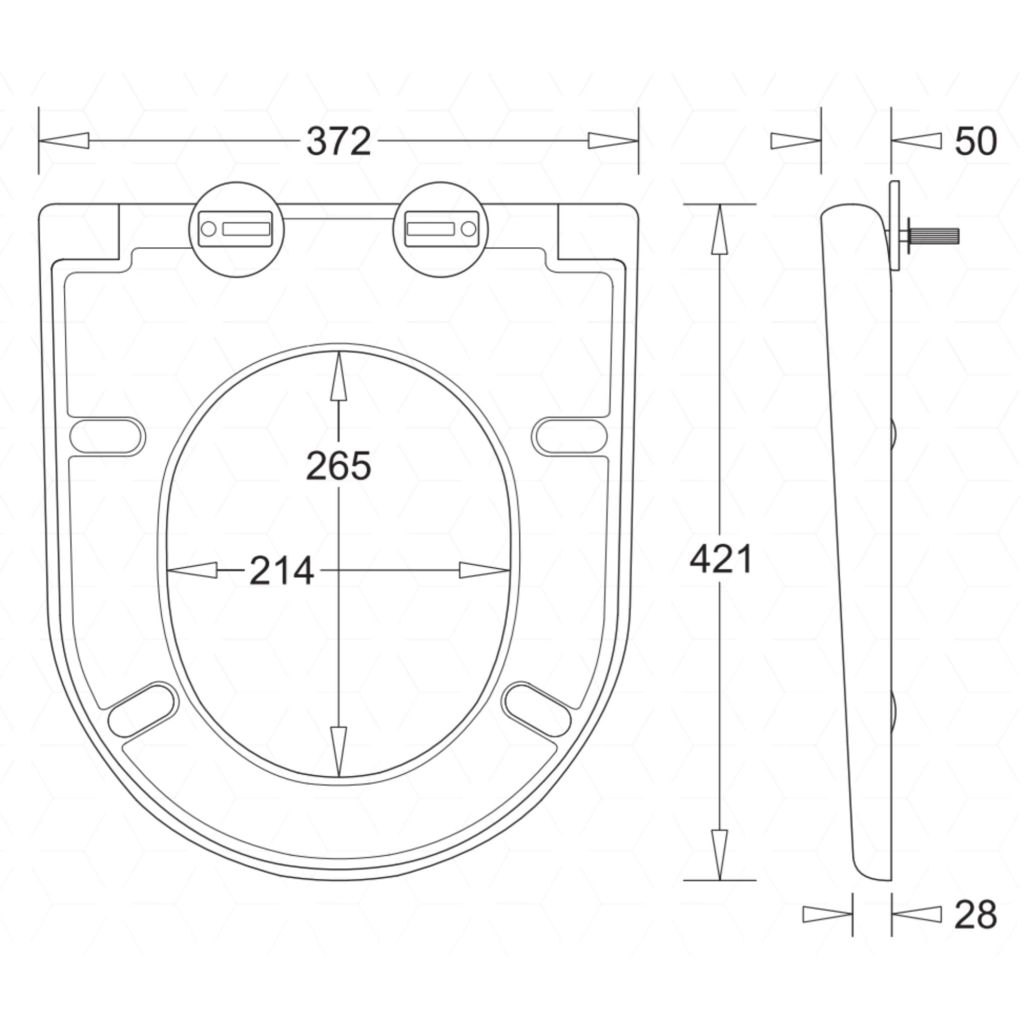 JOHNSON SUISSE GEMELLI RIMLESS FLOOR TO WALL AND WALL HUNG TOILET SEAT WHITE