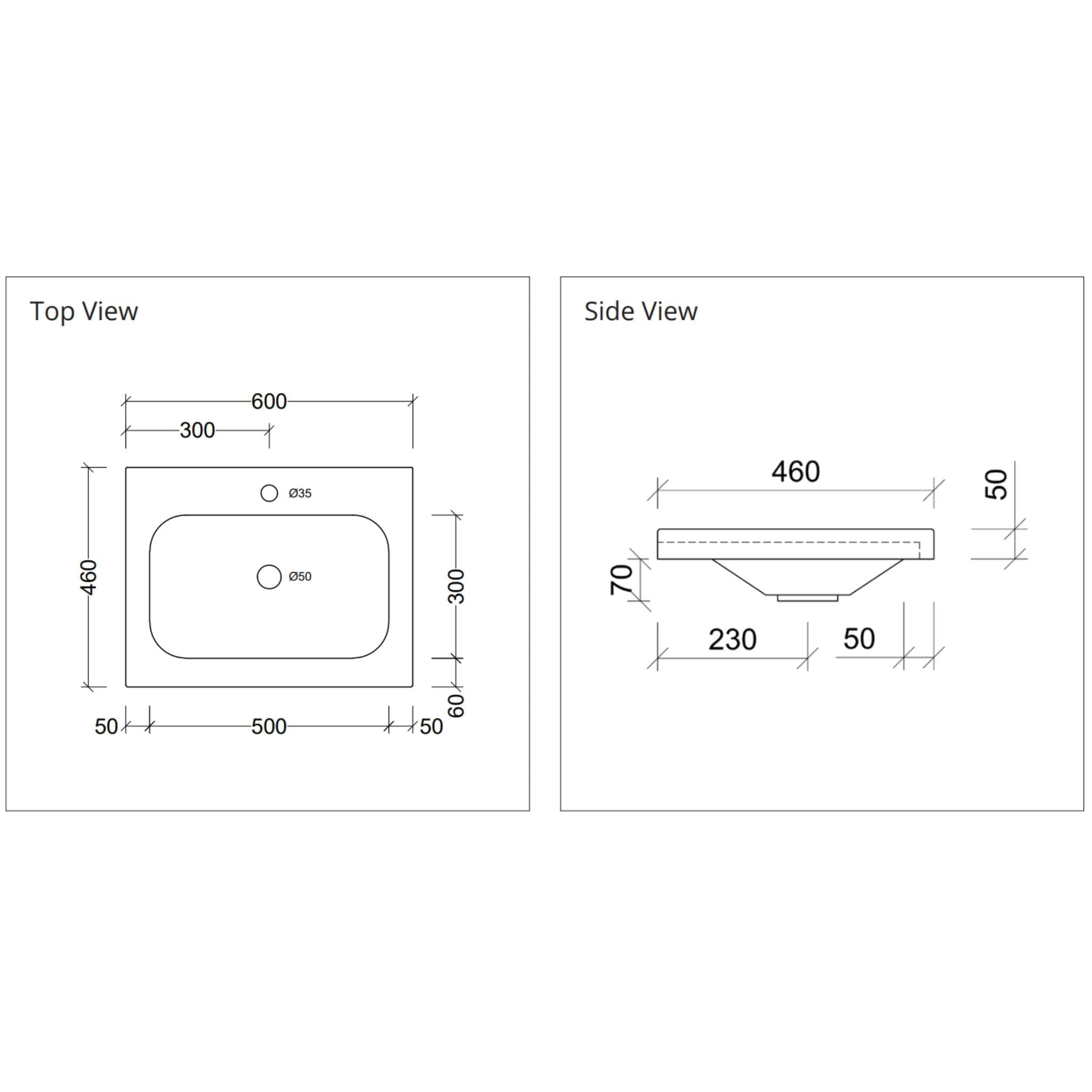 DUROCLASS OLYMPIC STADIUM GLOSS WHITE SINGLE BOWL UNDERMOUNT VANITY TOP (MULTIPLE SIZES AVAILABLE)