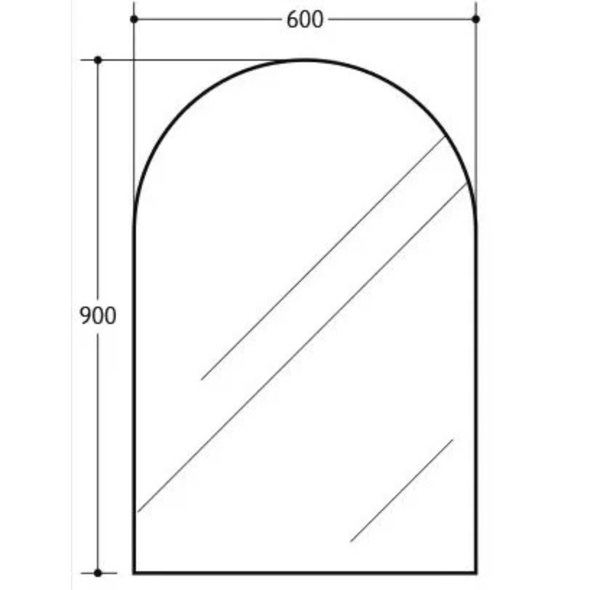 POSEIDON AURA ARCH FRAMELESS PENCIL EDGE PLAIN MIRROR 600X900MM