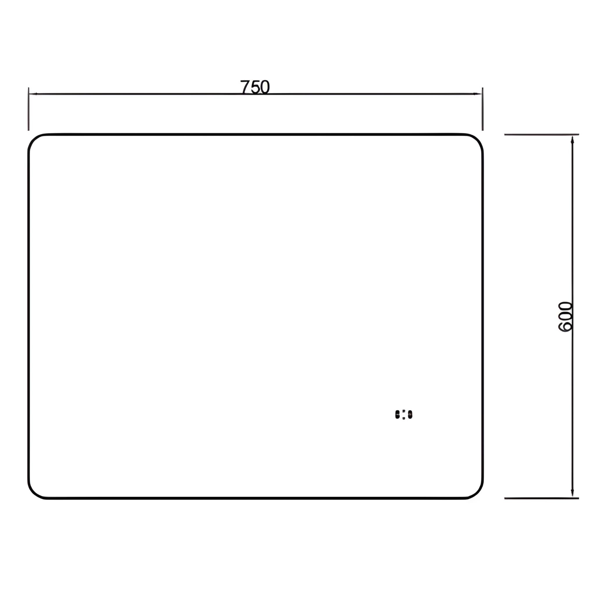 POSEIDON JASPER RECTANGULAR BACKLIT LED MIRROR 3 COLOUR LIGHTS 750X600MM