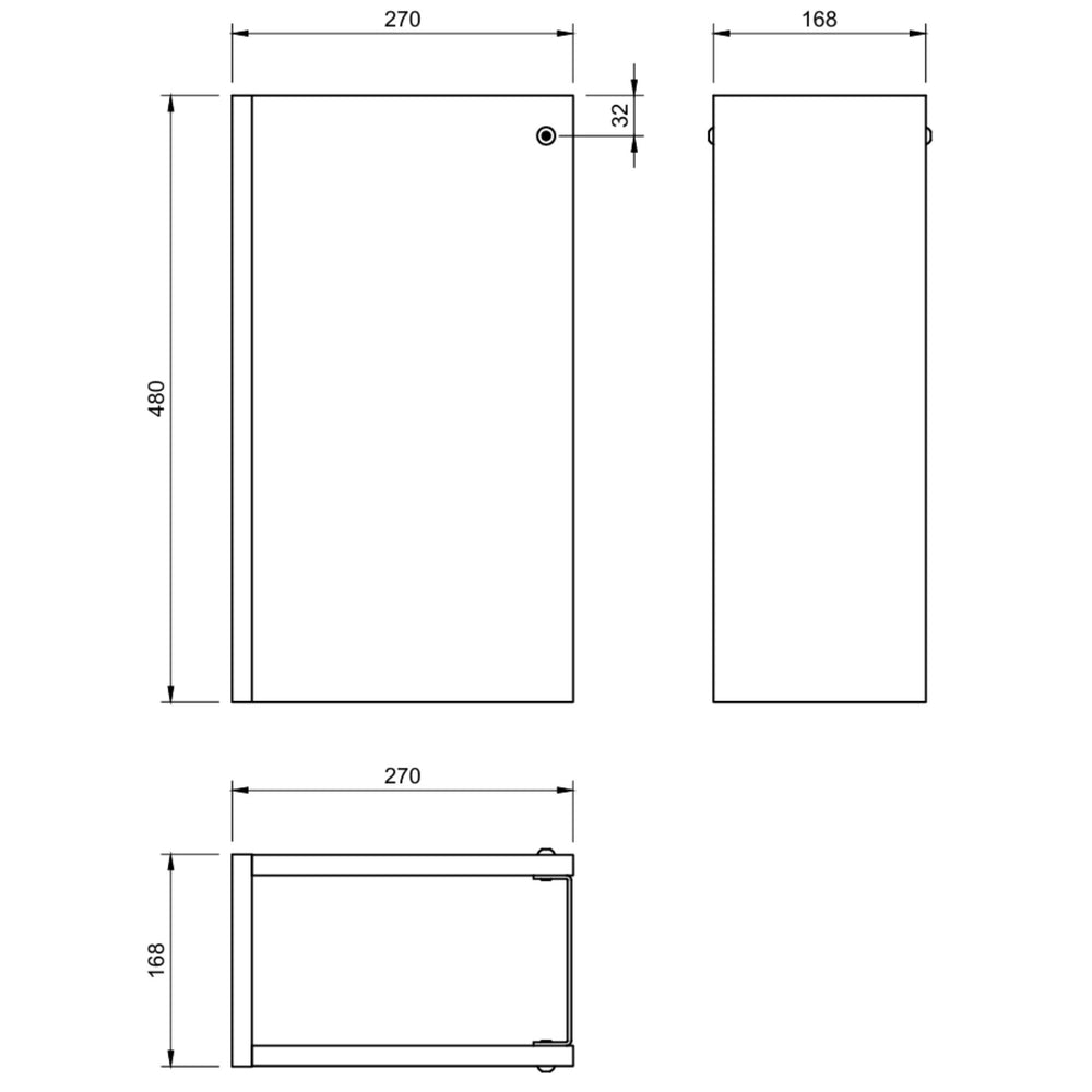 DUROCLASS ESSENTIAL BASIN SHROUD 480MM GLOSS WHITE