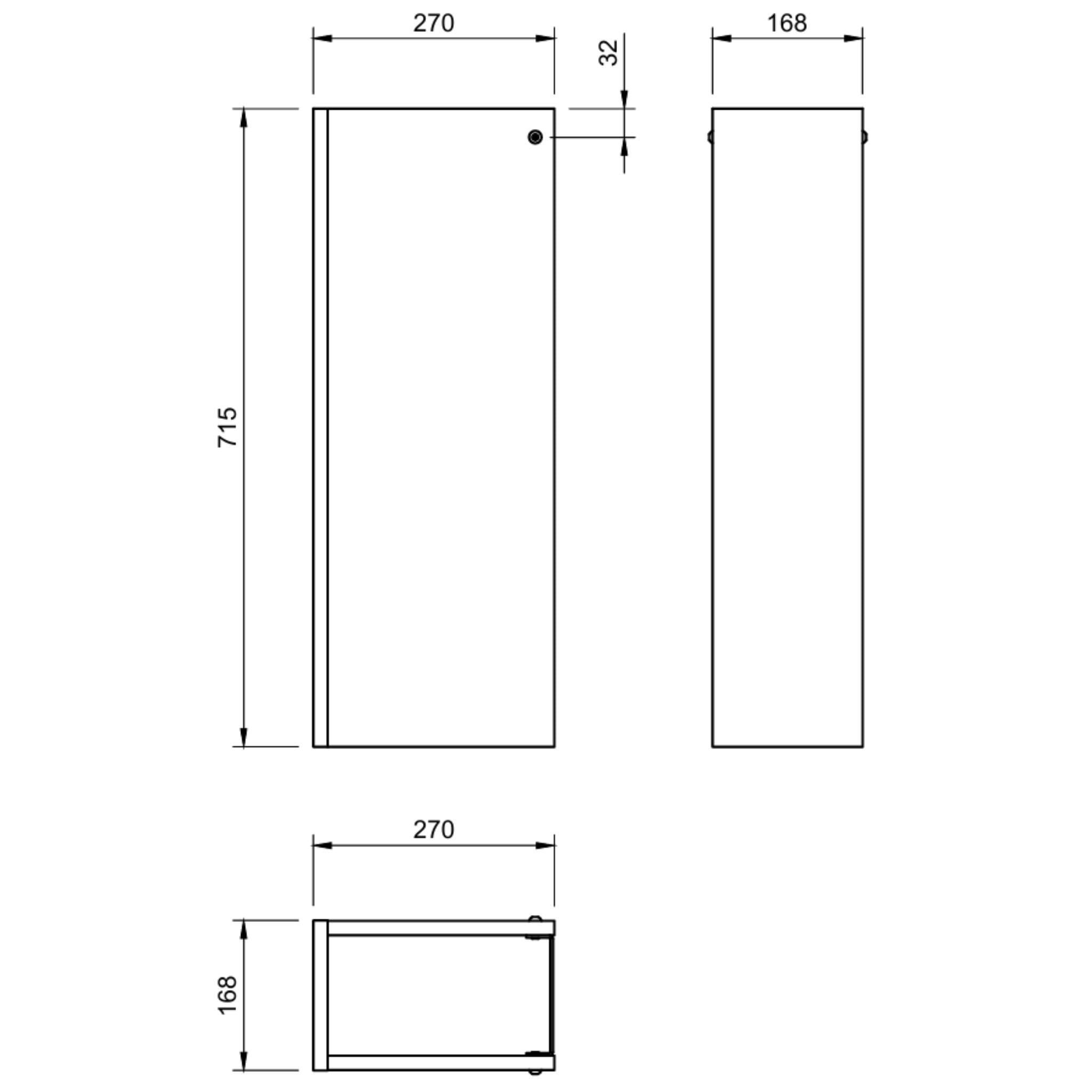 DUROCLASS ESSENTIAL BASIN SHROUD 715MM GLOSS WHITE