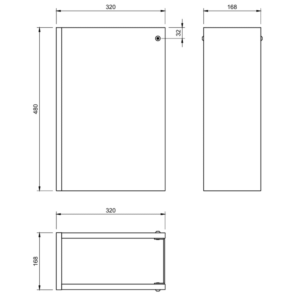DUROCLASS STADIUM BASIN SHROUD 480MM GLOSS WHITE