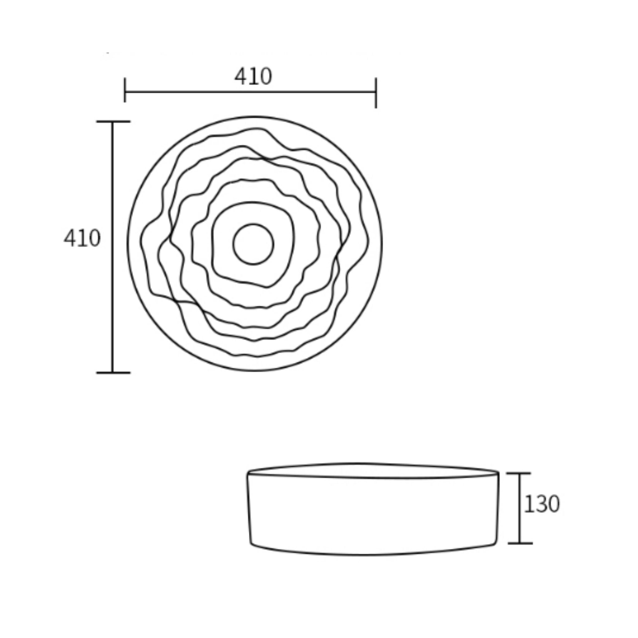 INFINITY ABOVE COUNTER CERAMIC BASIN MATTE WHITE 410MM