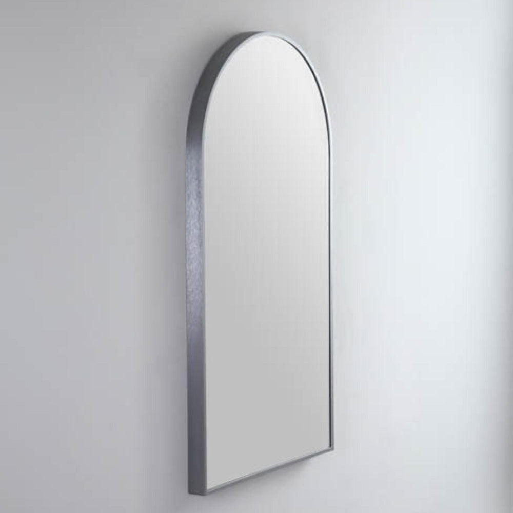REMER MODERN ARCH FRAMED MIRROR WITH PORTABLE MAGNIFIER CUSTOM COLOURS 510X910MM