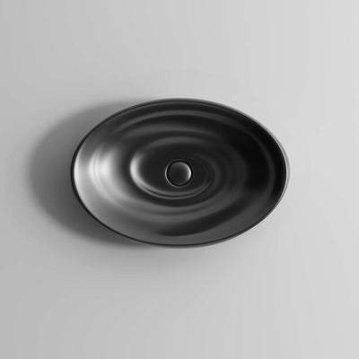 INFINITY ABOVE COUNTER CERAMIC BASIN MATTE BLACK 600MM
