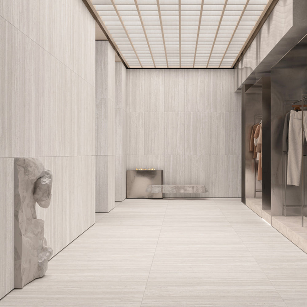 EVERSTONE EUROMARMO TRAVERTINE CHIARO MATTE 600X300MM RECTANGULAR TILE (PER BOX)