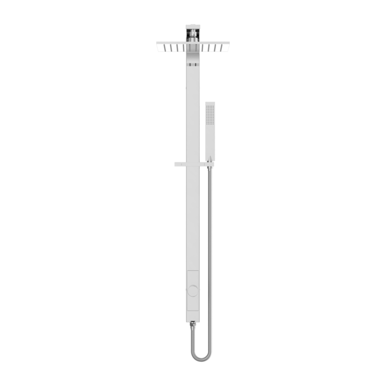 NERO ASTRA RAIN SQUARE TWIN SHOWER WITH SINGLE HOSE 869MM CHROME