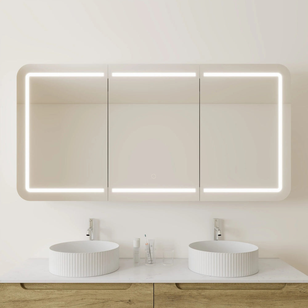 VITO LED PVC MIRROR SHAVING CABINET 1500X750MM