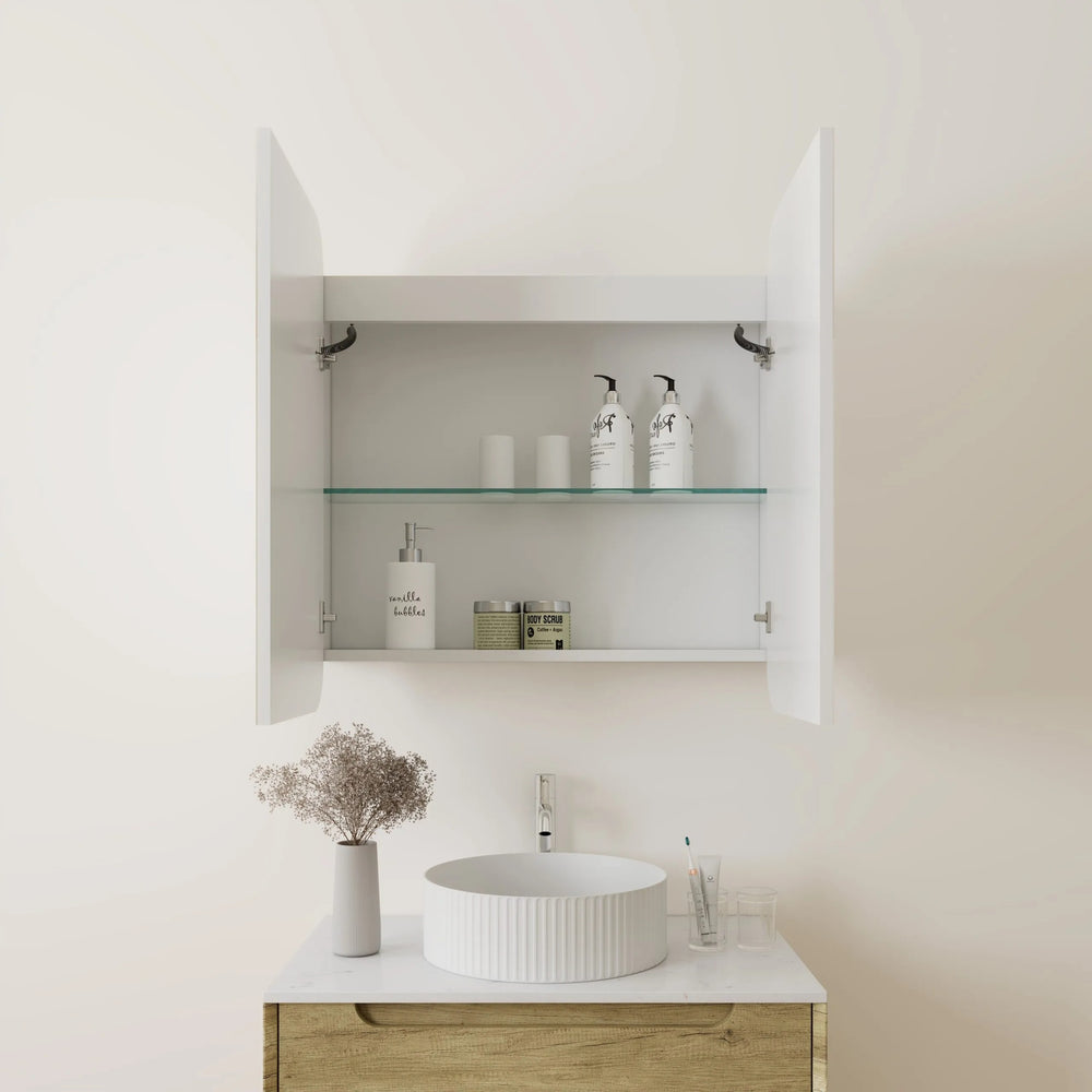 VITO LED PVC MIRROR SHAVING CABINET 750X750MM