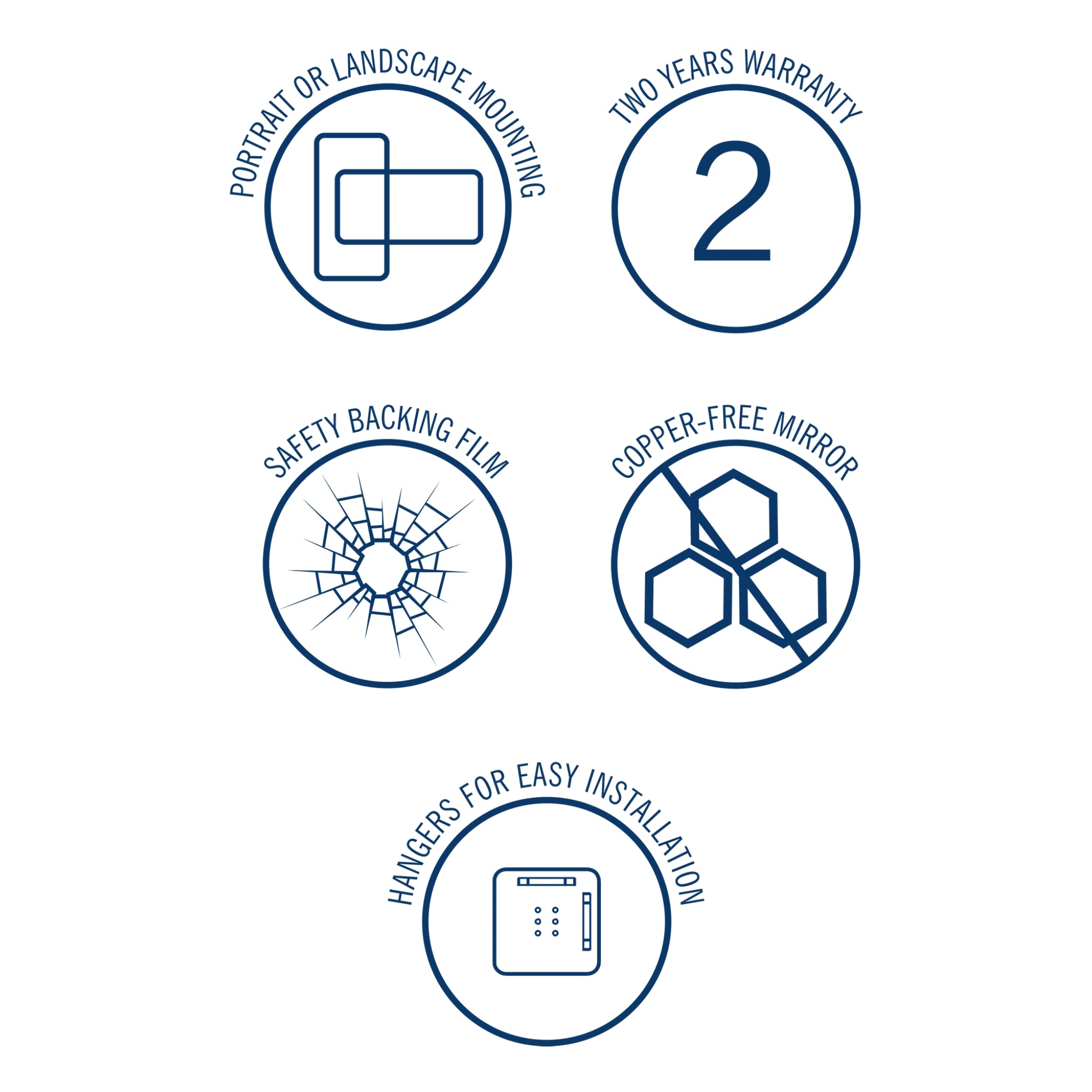 THERMOGROUP ABLAZE RECTANGLE 25MM BEVEL EDGE MIRROR 900MM