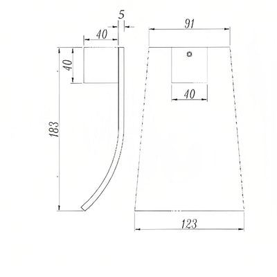 INSPIRE WATERFALL SPOUT / OUTLET MATTE BLACK