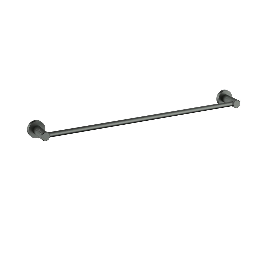 IKON LINIE NON-HEATED SINGLE TOWEL RAIL GUN METAL 600MM AND 800MM