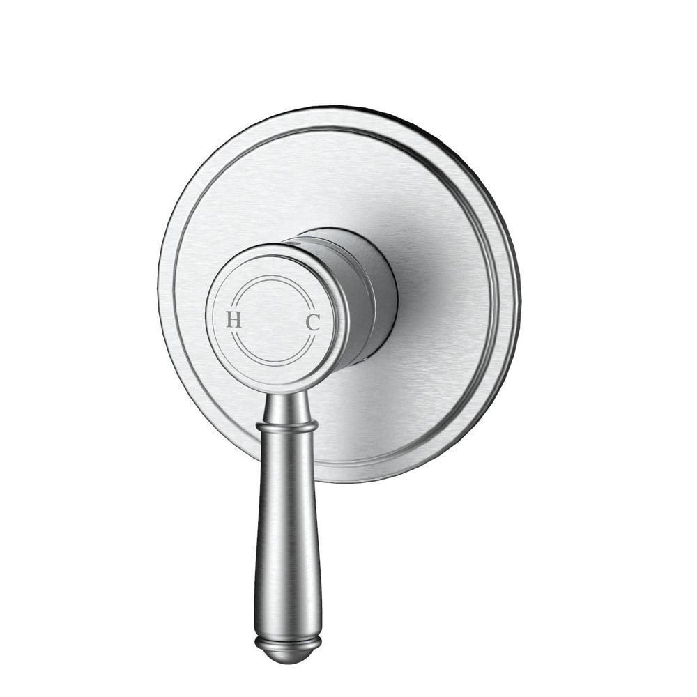 IKON CLASICO LEAD FREE WALL MIXER TRIM KITS WITH ROUGH IN BODY 115MM BRUSHED NICKEL