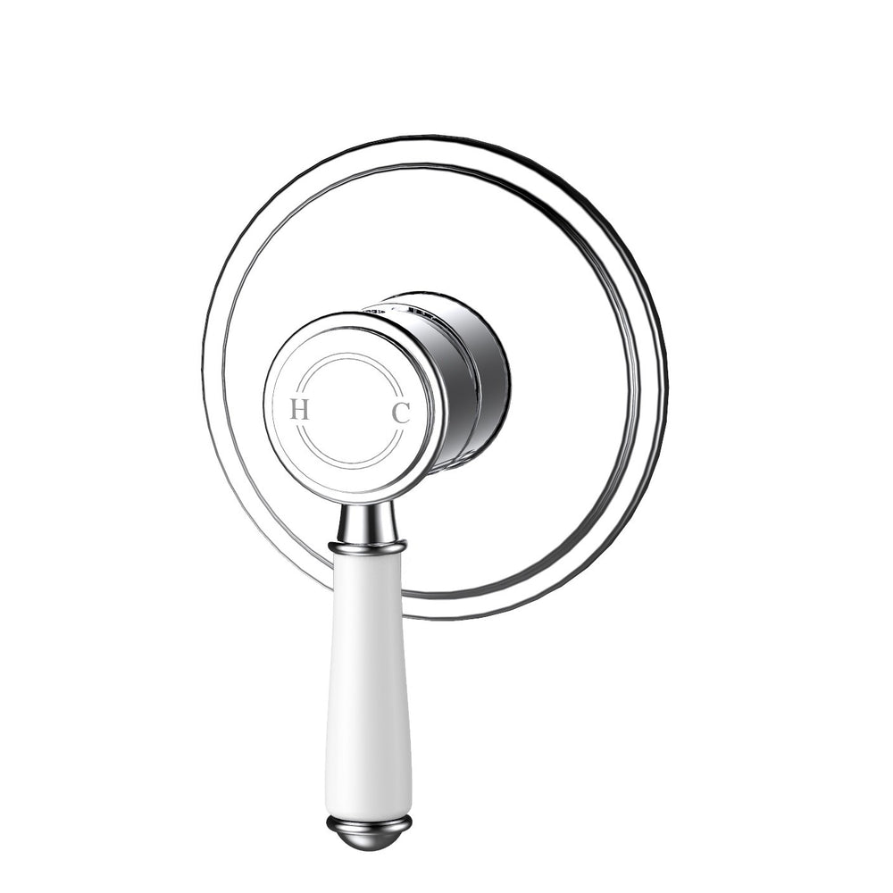 IKON CLASICO LEAD FREE WALL MIXER TRIM KITS WITH ROUGH IN BODY 115MM CERAMIC HANDLE CHROME