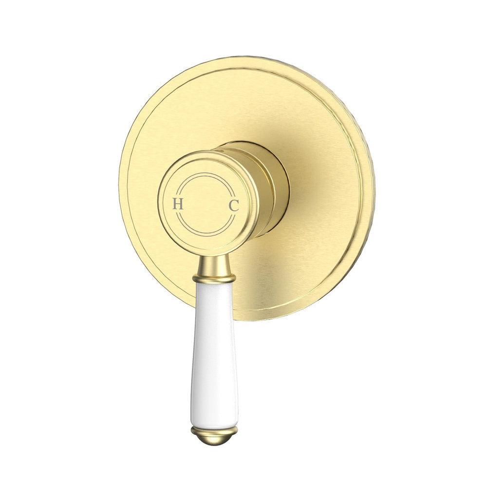 IKON CLASICO LEAD FREE WALL MIXER TRIM KITS WITH ROUGH IN BODY 115MM CERAMIC HANDLE BRUSHED GOLD