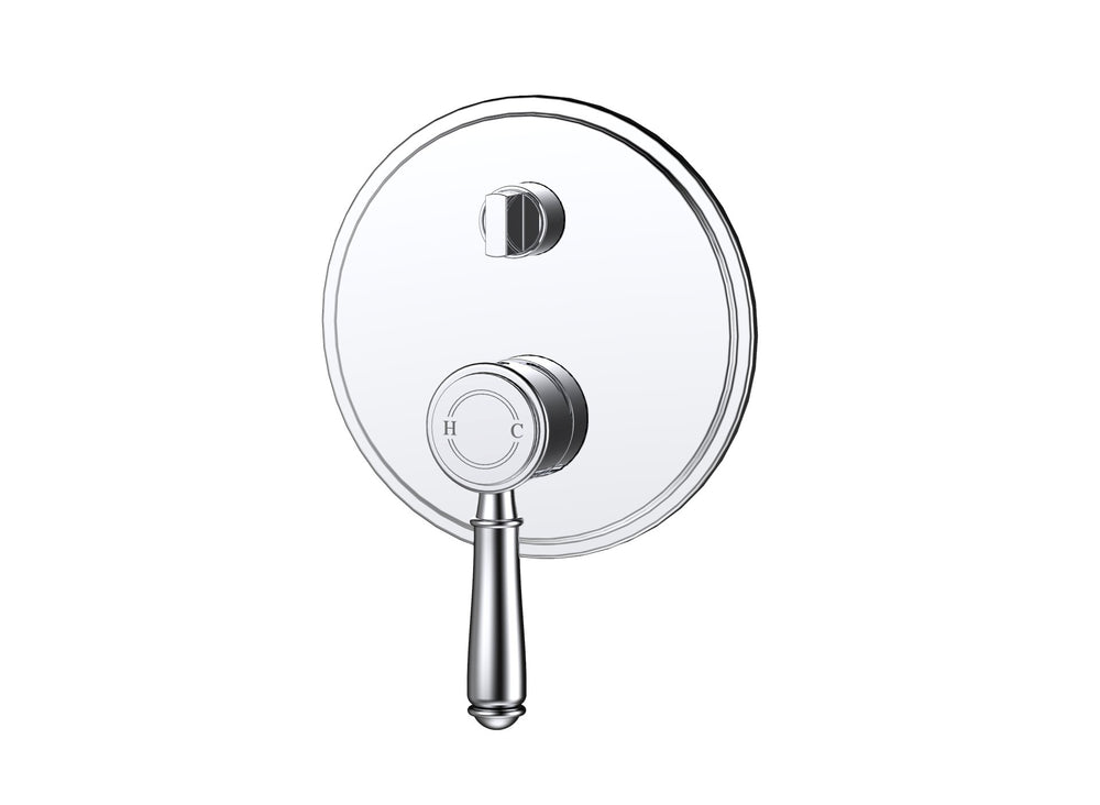 IKON CLASICO WALL DIVERTER MIXER TRIM KIT WITH ROUGH IN BODY 160MM CHROME