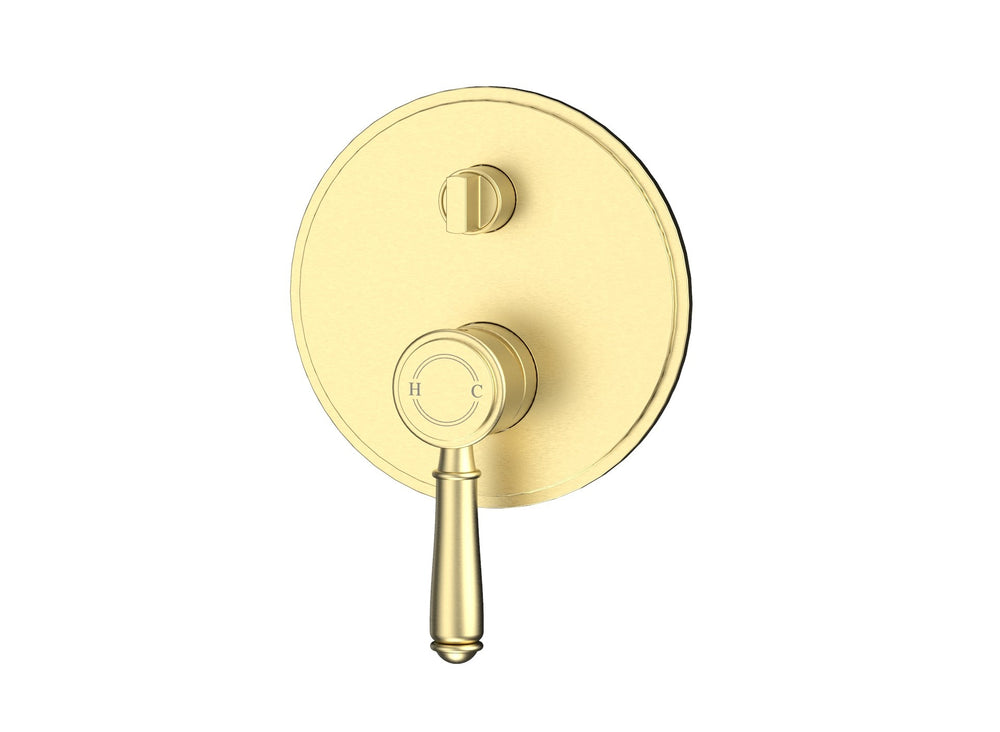 IKON CLASICO WALL DIVERTER MIXER TRIM KIT WITH ROUGH IN BODY 160MM BRUSHED GOLD