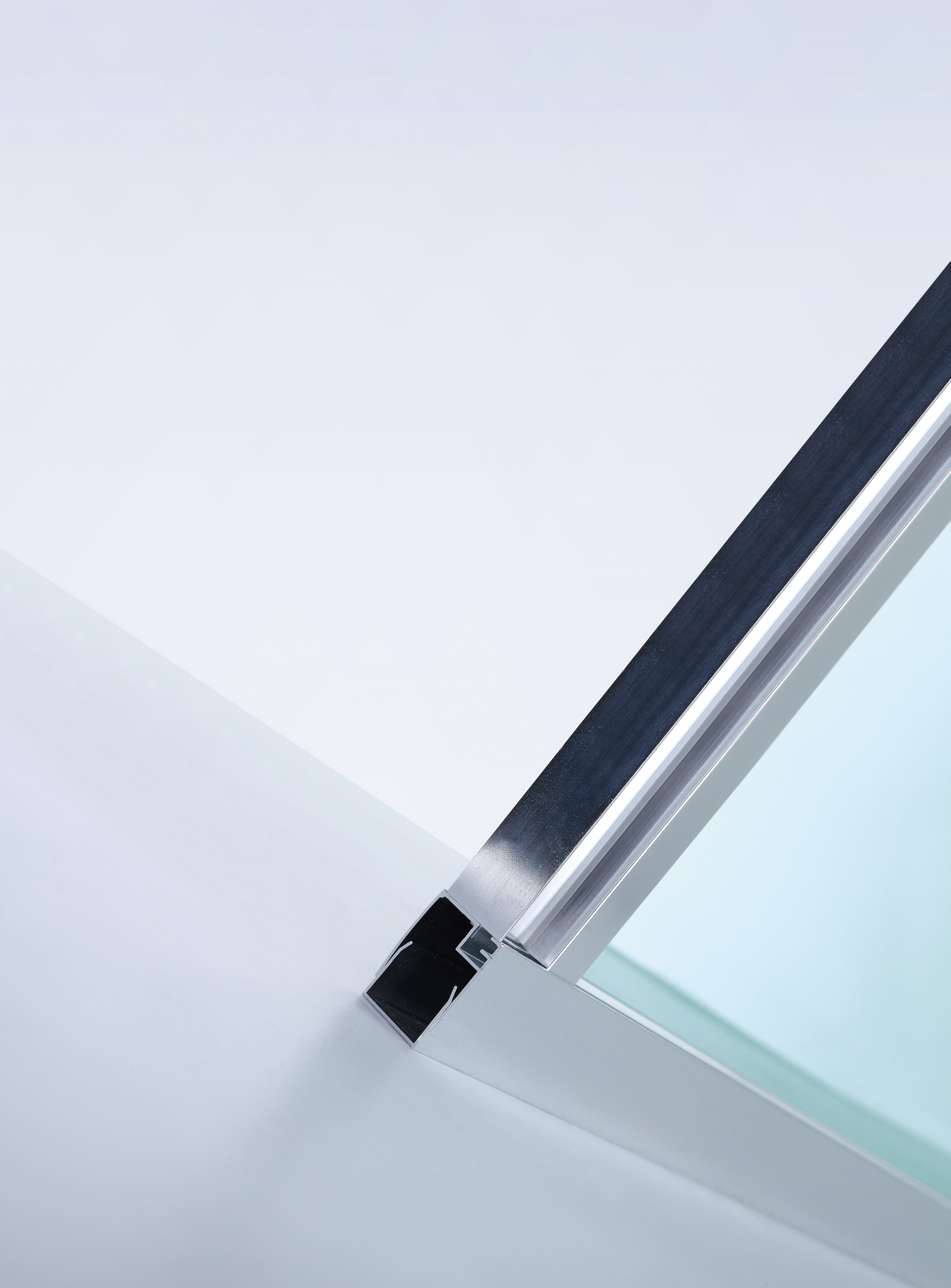 COVEY WALL TO WALL SEMI-FRAMED CURVED SLIDING DOOR SHOWER SCREEN CHROME