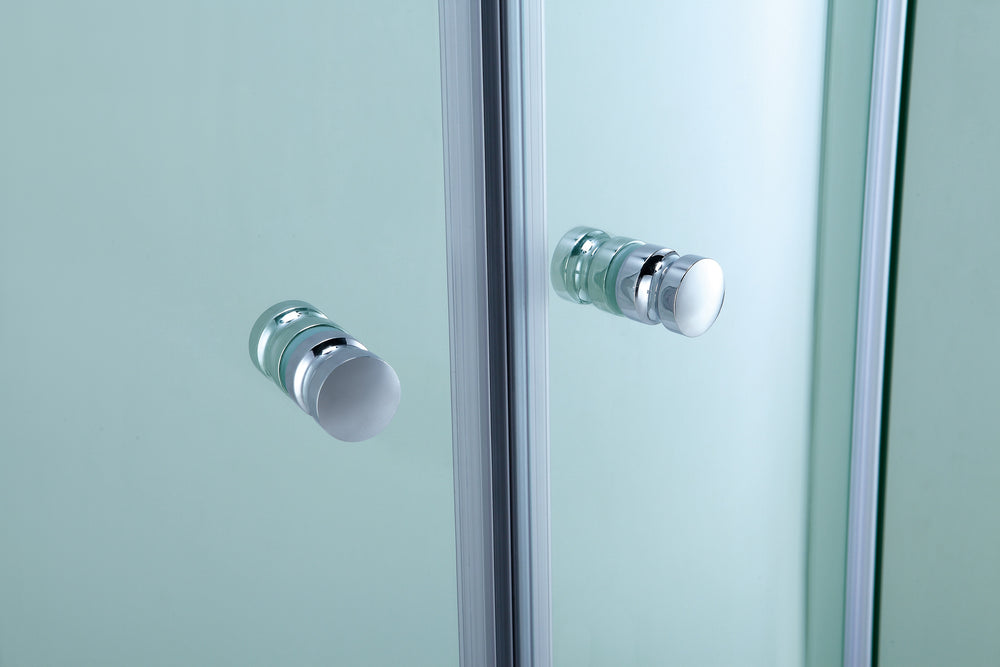 COVEY WALL TO WALL SEMI-FRAMED CURVED SLIDING DOOR SHOWER SCREEN CHROME