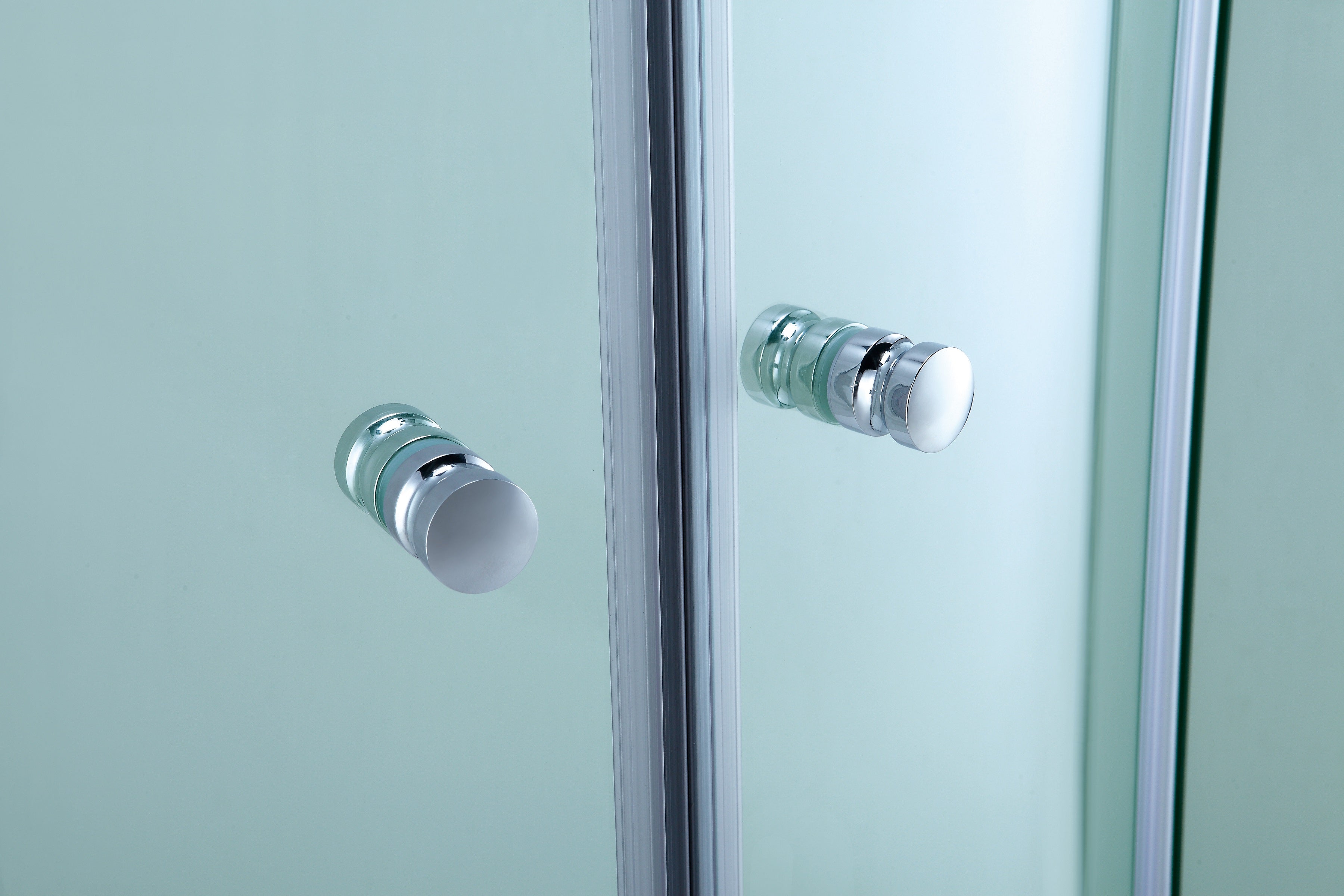 COVEY WALL TO WALL SEMI-FRAMED CURVED SLIDING DOOR SHOWER SCREEN CHROME