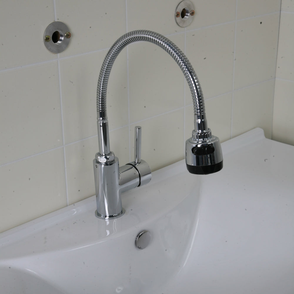 QUOSS GIRAFFE KITCHEN / SINK MIXER WITH FLEXIBLE SPOUT 400MM CHROME
