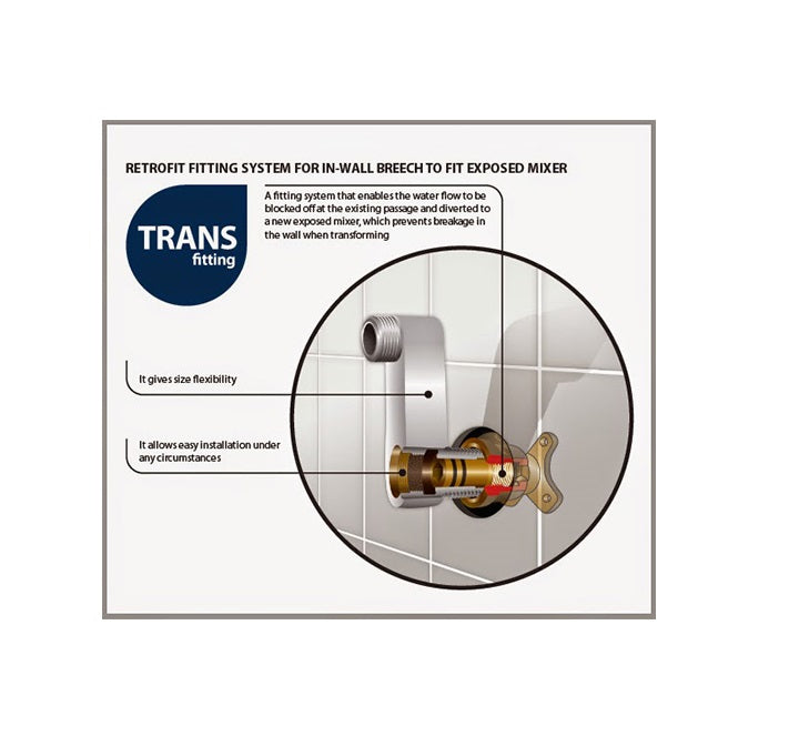 QUOSS FREESTYLE MIXER ONLY WITH FITTINGS CHROME