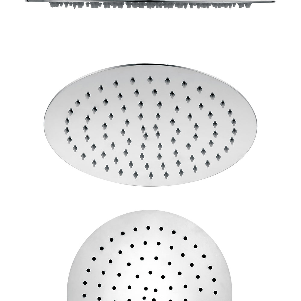 QUOSS RAIN SHOWER SUNFLOWER SET ROUND 400MM CHROME