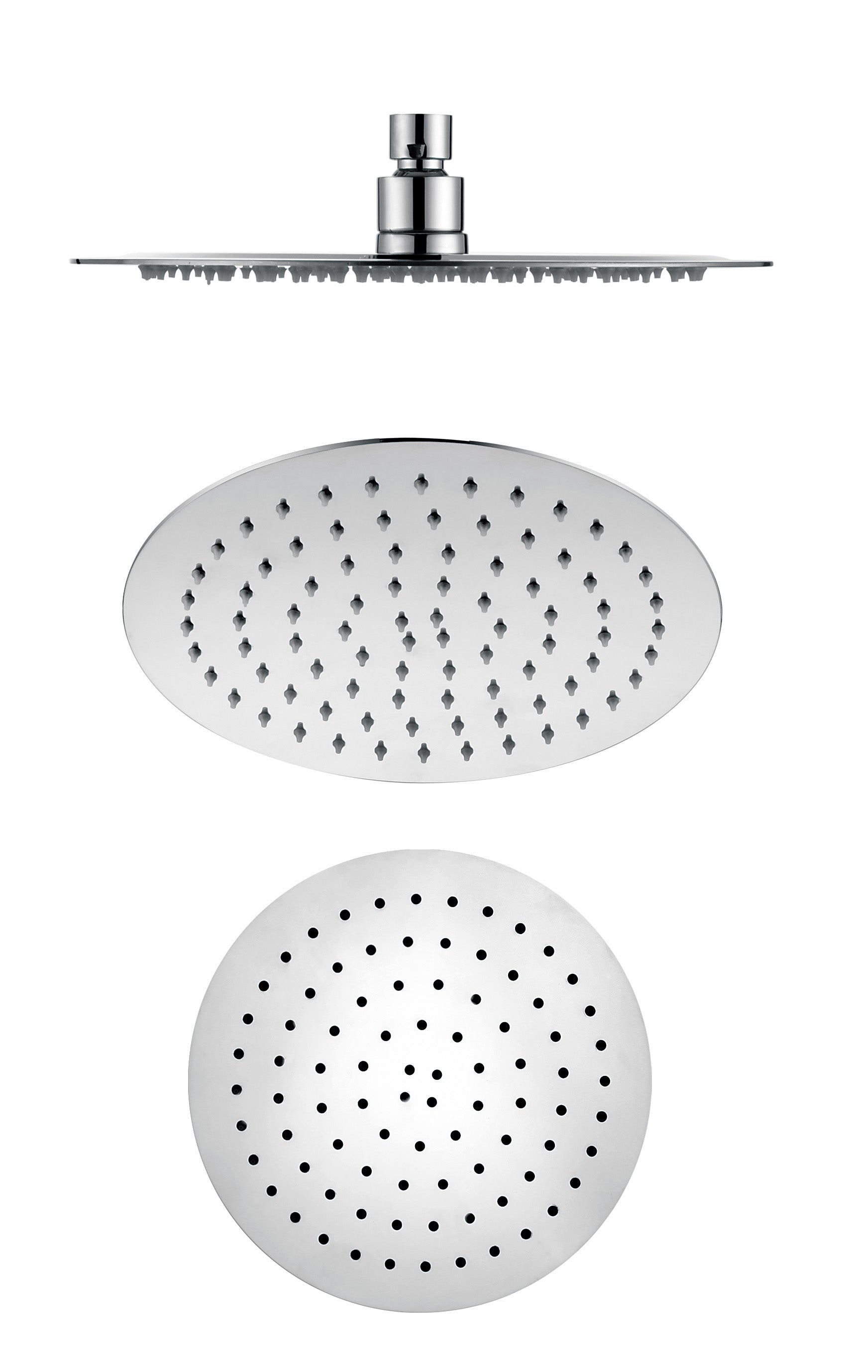 QUOSS RAIN SHOWER SUNFLOWER SET ROUND 400MM CHROME