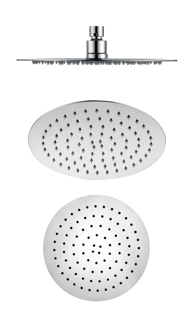 QUOSS RAIN SHOWER SUNFLOWER SET ROUND 400MM CHROME