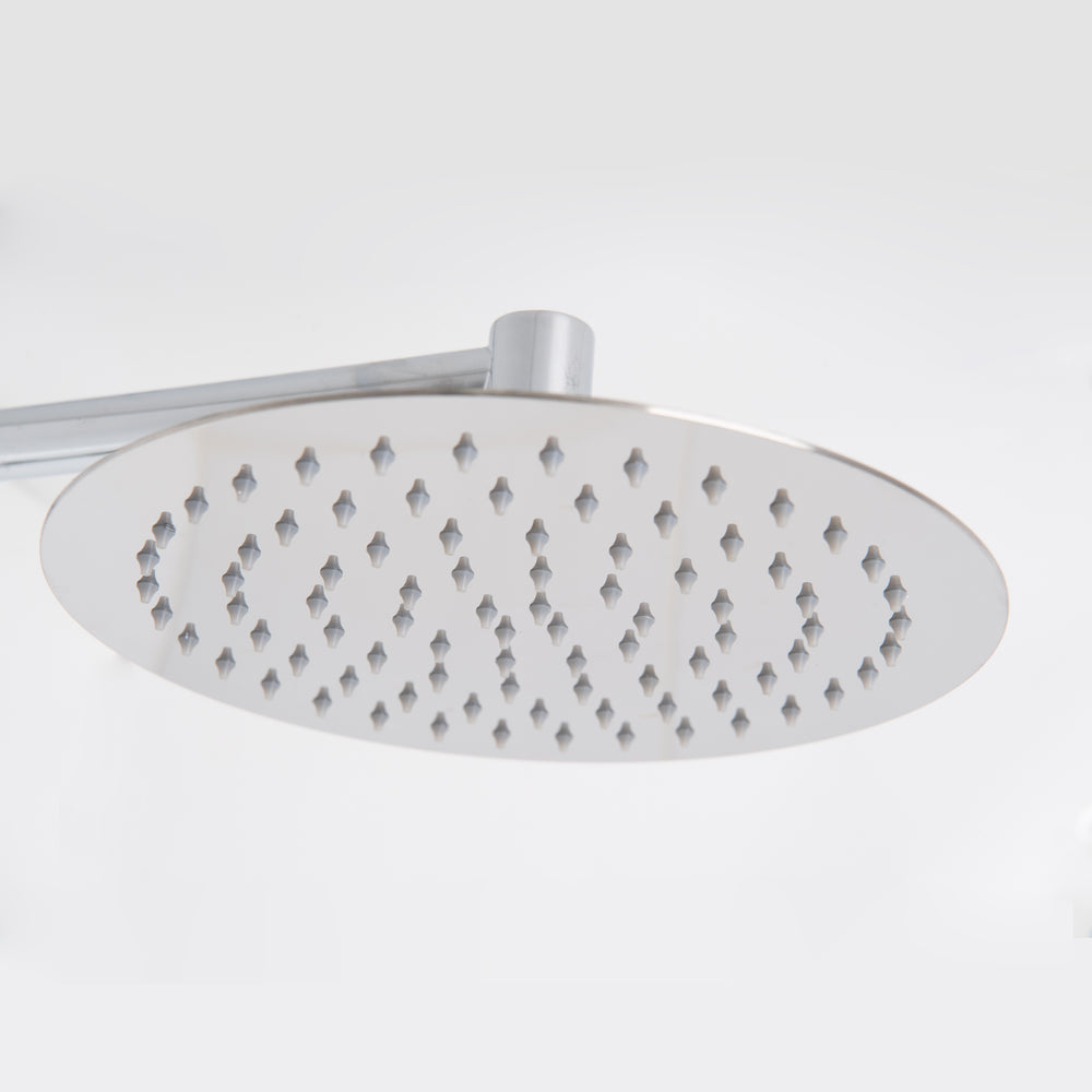QUOSS RAIN SHOWER SUNFLOWER SET ROUND 400MM CHROME